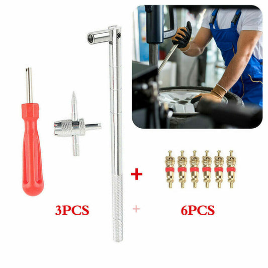 Valve Stem Installation Remover Repair HD Chrome Tool Puller Car Tire Plug Core
