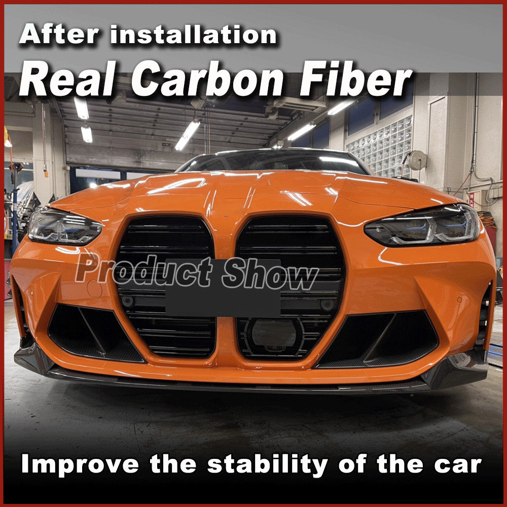 Fit for BMW G80 M3 G82 G83 M4 Real Carbon Front Bumper Lip Grill Air Vent Cover