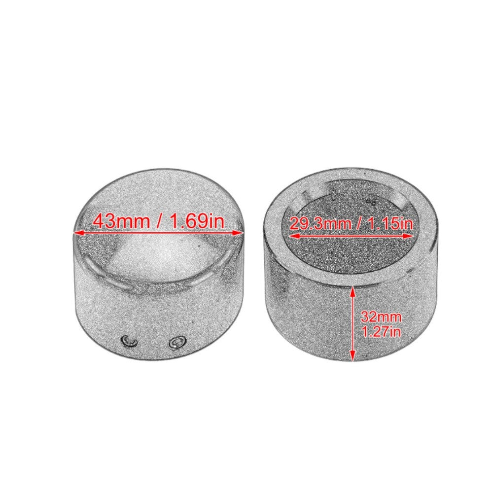 Chrome Front Axle Cap Nut Covers for Harley Road King Street Glide Softail Dyna