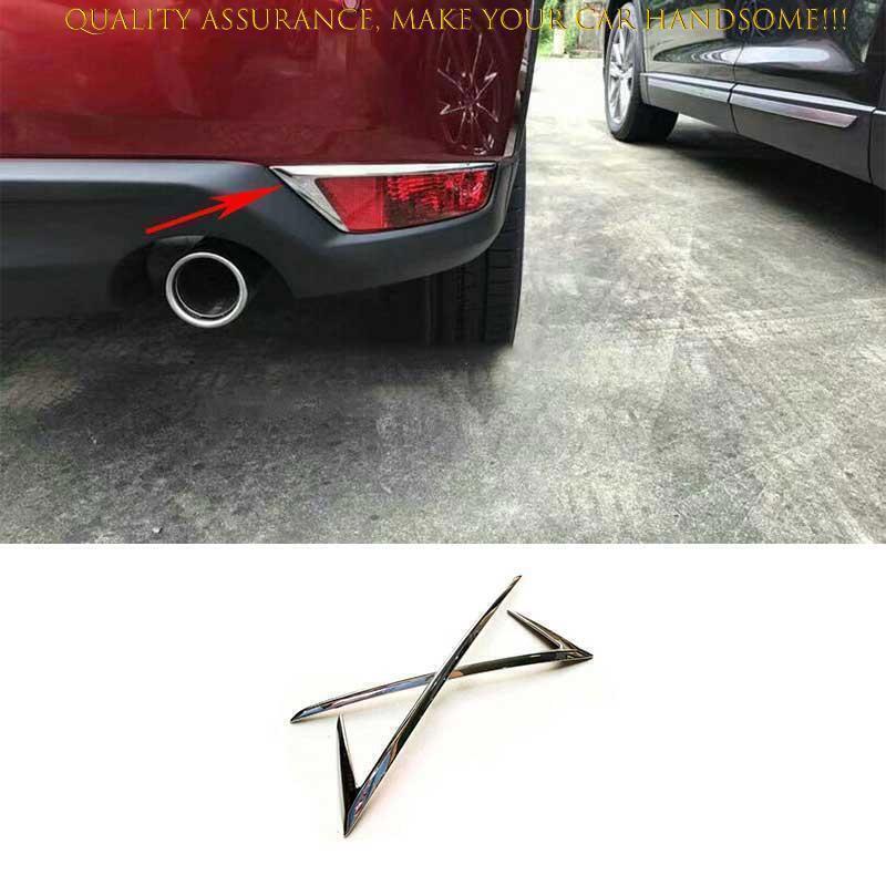 for Mazda CX-5 2017-2021 ABS Chrome Rear Fog Light Eyelid Molding Strip Trim 2X