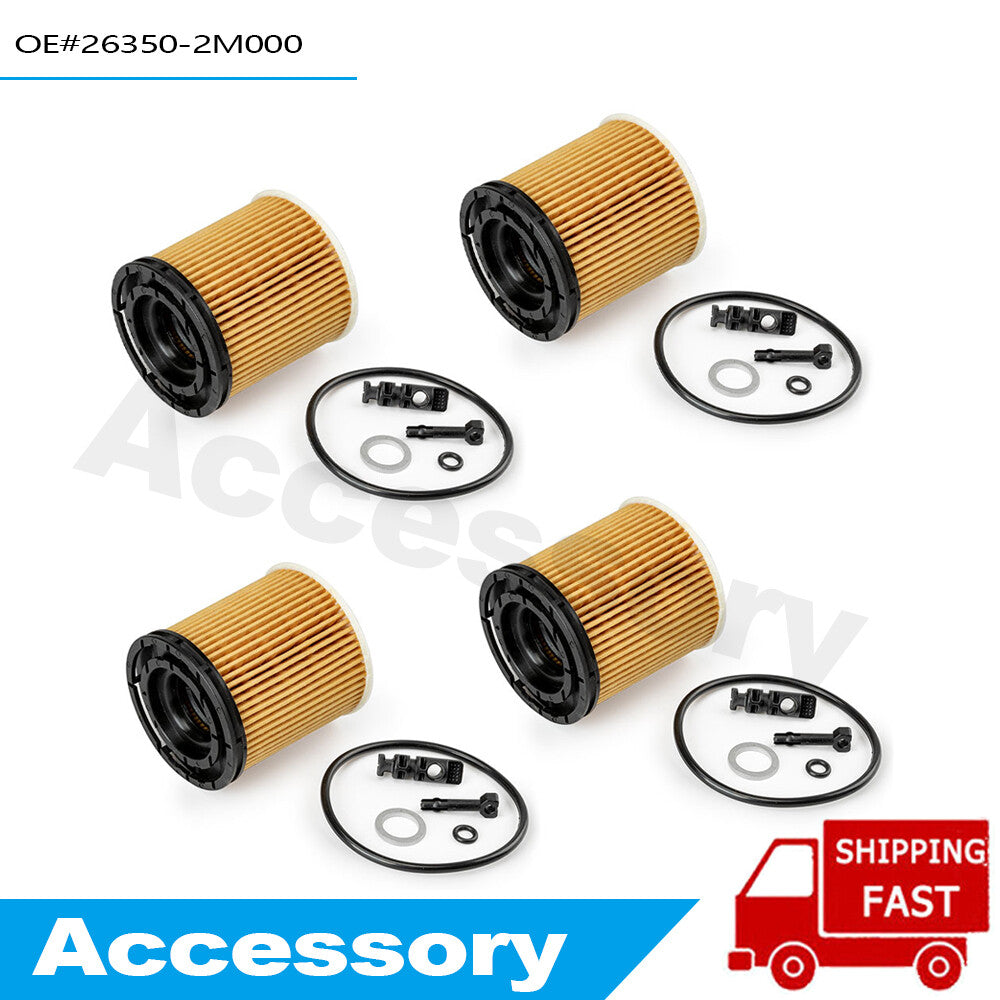 new 4-piece engine oil filter with seal for Kia Rio 1.6L engine 2019-2020 26350-2M000
