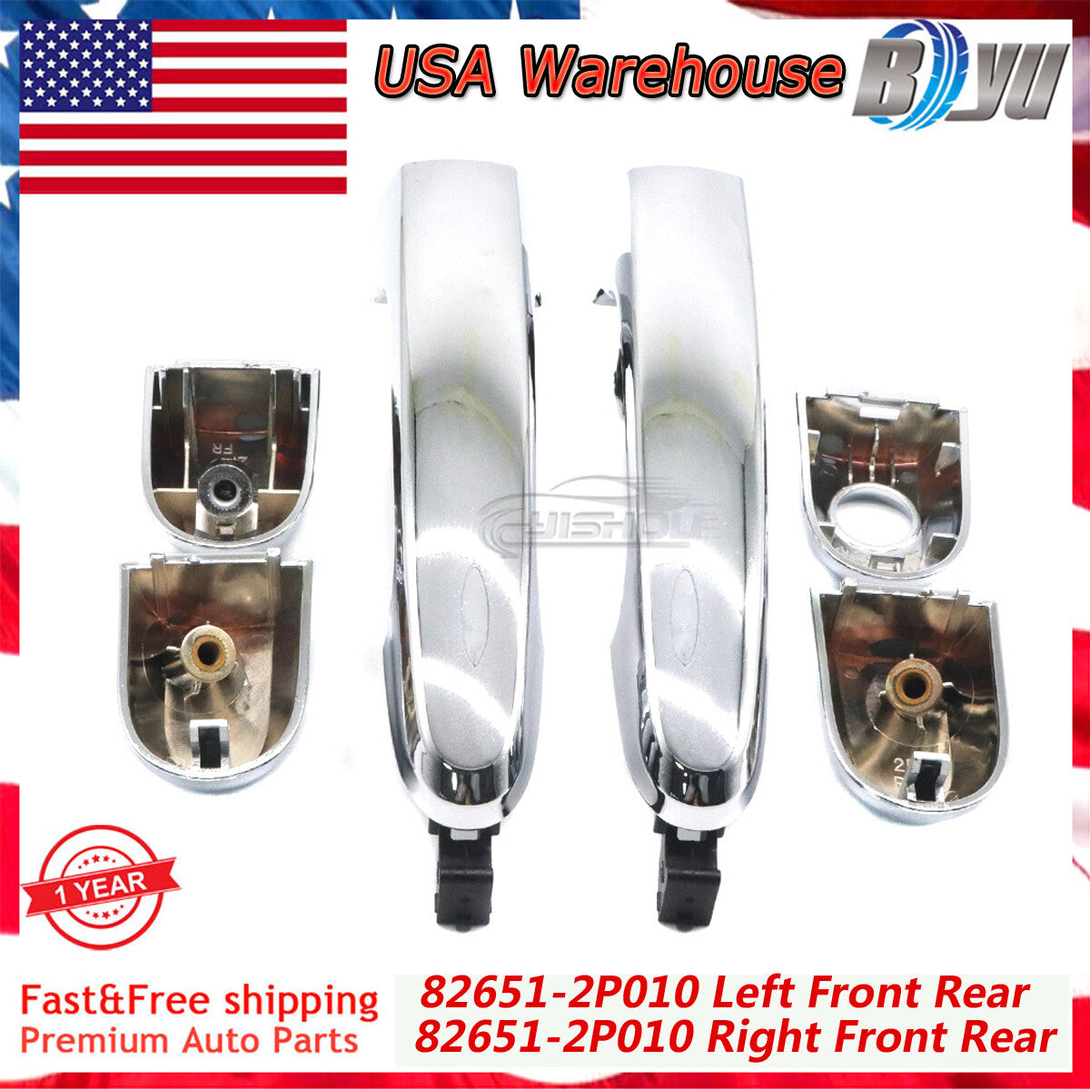 Right Left Front Rear Exterior Chrome Outside Door Handle For 11-15 for Kia Sorento