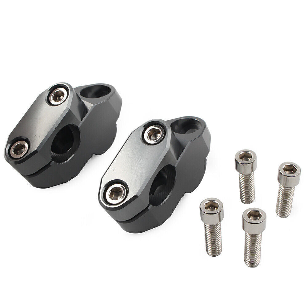 2pcs Motorcycle Handlebar Bar Extension Back Moved Up Handle Bar Riser Titanium