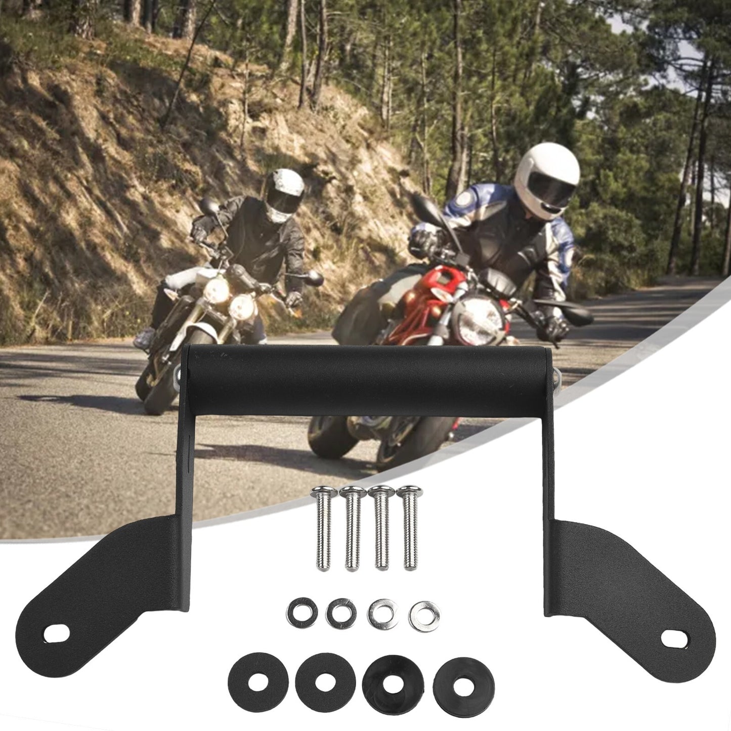 Motorcycle GPS Phone Navigation Pad Mount Kit Set For C400GT 2019-2021 Black