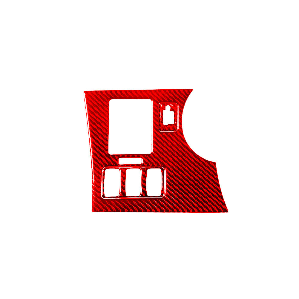 3x Red Driver Side Air Vent Trim Cover Carbon Fiber for Toyota Tacoma 2012-2015
