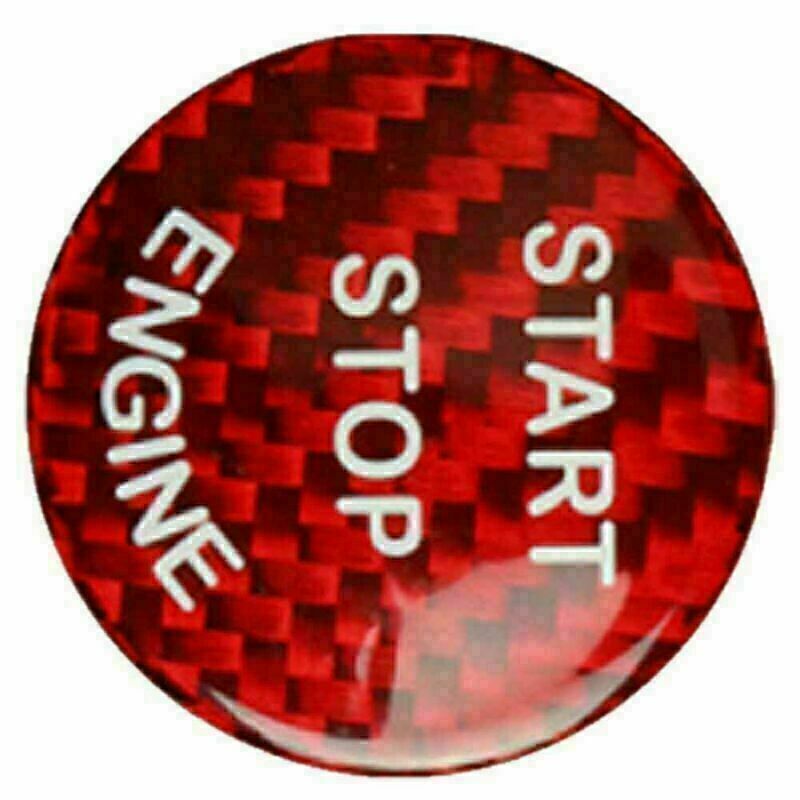 Keyless Start Button Carbon Fiber Red Cover for BMW F-Chassis 1 2 3 4 5 6 X3 M5