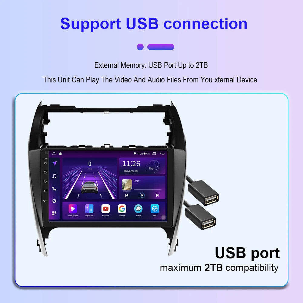 Android Auto CarPlay Car Radio for Toyota for Camry 2012-2014 GPS Multimedia Screen