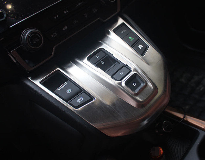 Middle Console Gear Shift Panel Trim 1 for Honda CRV 2017-2022 Silver Titanium