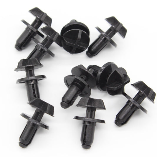 10x Black Nylon Lower Radiator Shield Push-Type Retainer for Ford W716510-S300