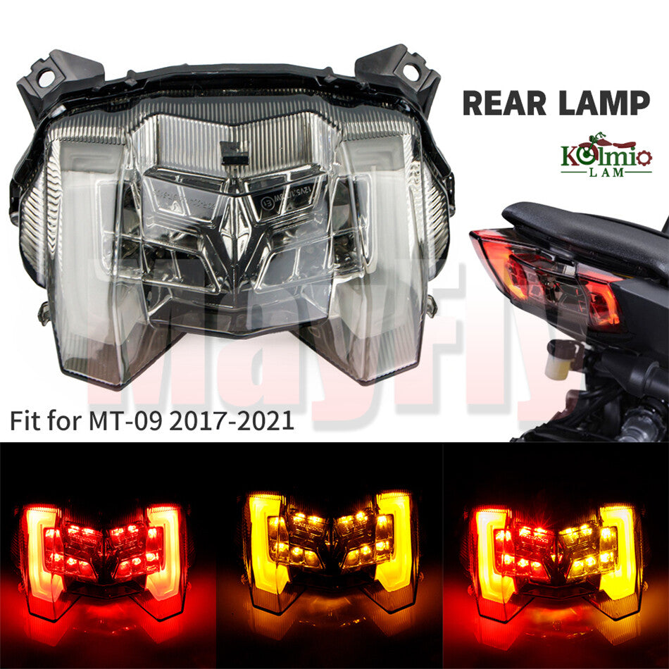 Fit For 17-21 for Yamaha MT-09 FJ-09 FZ09 LED Rear Tail Light Integrated Turn Signal