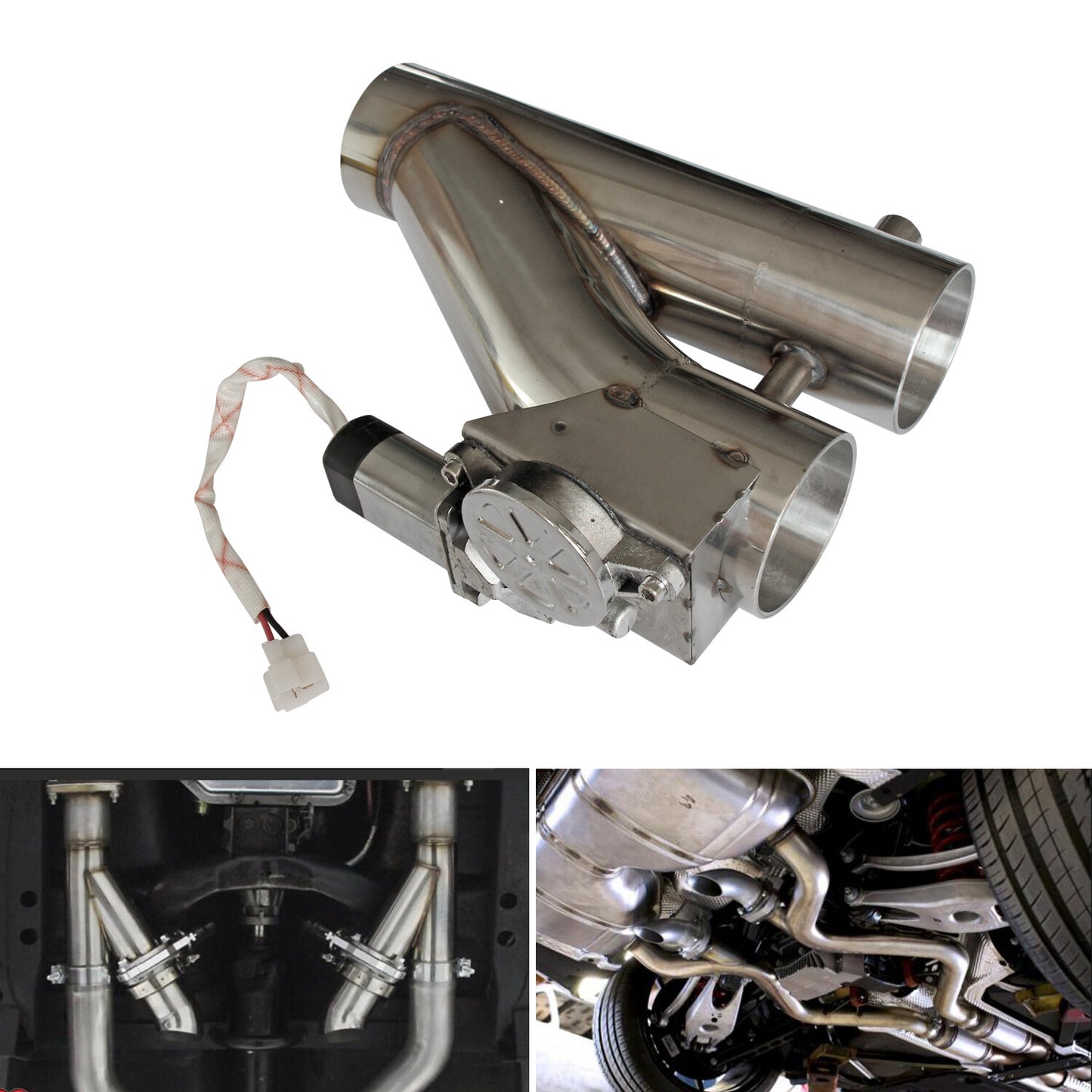3inch 76mm Electric Exhaust Downpipe Catback Control Dual Valve Control Remote