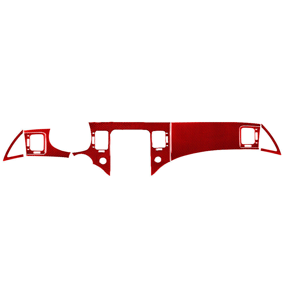 7Pcs Red Carbon Fiber Inner Dashboard Kit Cover Trim for Hyundai Azera 2006-2011
