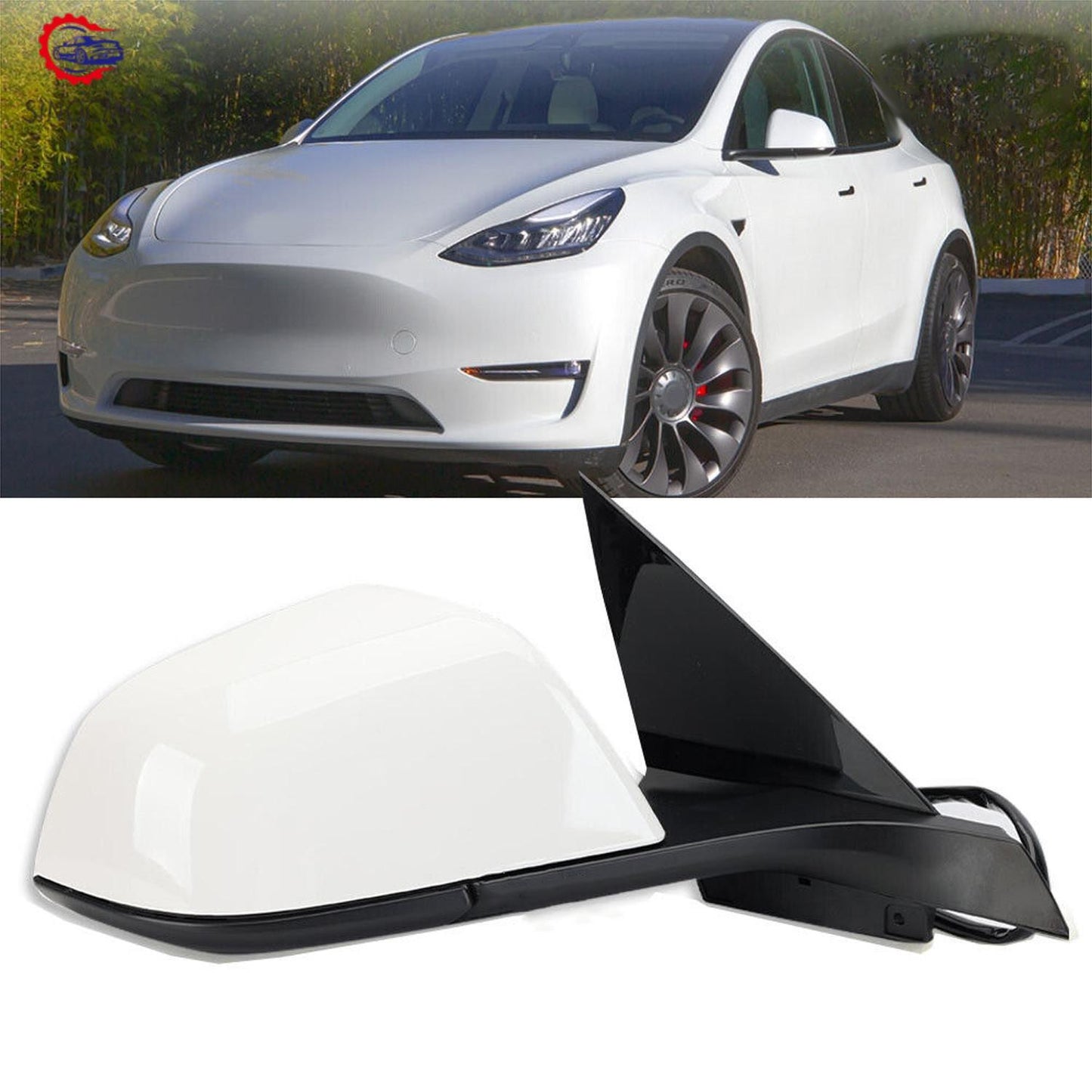 White Right Passenger Side Mirror fits for Tesla Model 3 2017-2023 Heated Power