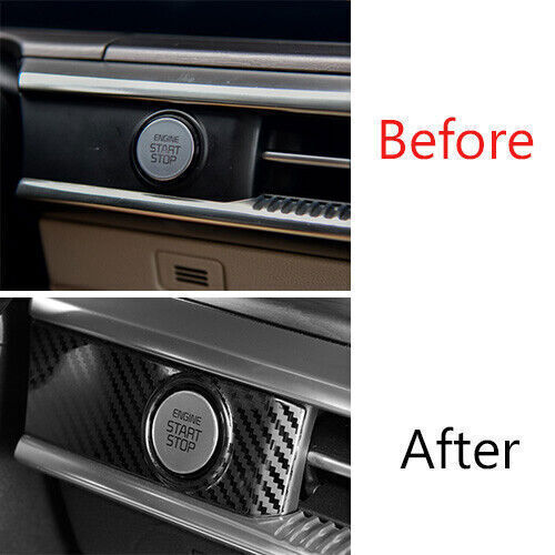 Inner Ignition Switch Start Button Frame Trim for Kia K5 2021-2022 Carbon Fiber