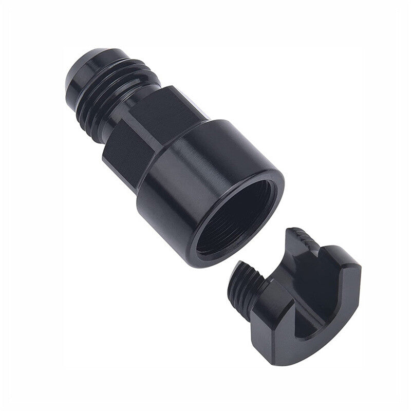 1¡Á8AN male to 3/8 inch quick disconnect female EFI accessory aluminum black aluminum