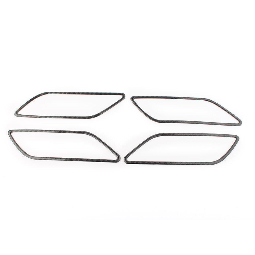 Fit for Audi A3 S3 2014 - 18 Inner Handle Decor Frame Cover Trim Carbon Fiber 4pcs