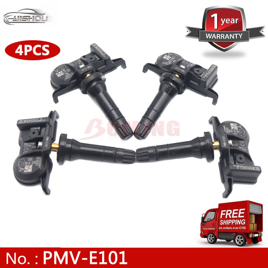 Four new PMV-E101 TPMS tire pressure sensors suitable for Nissan 40700-62B0A