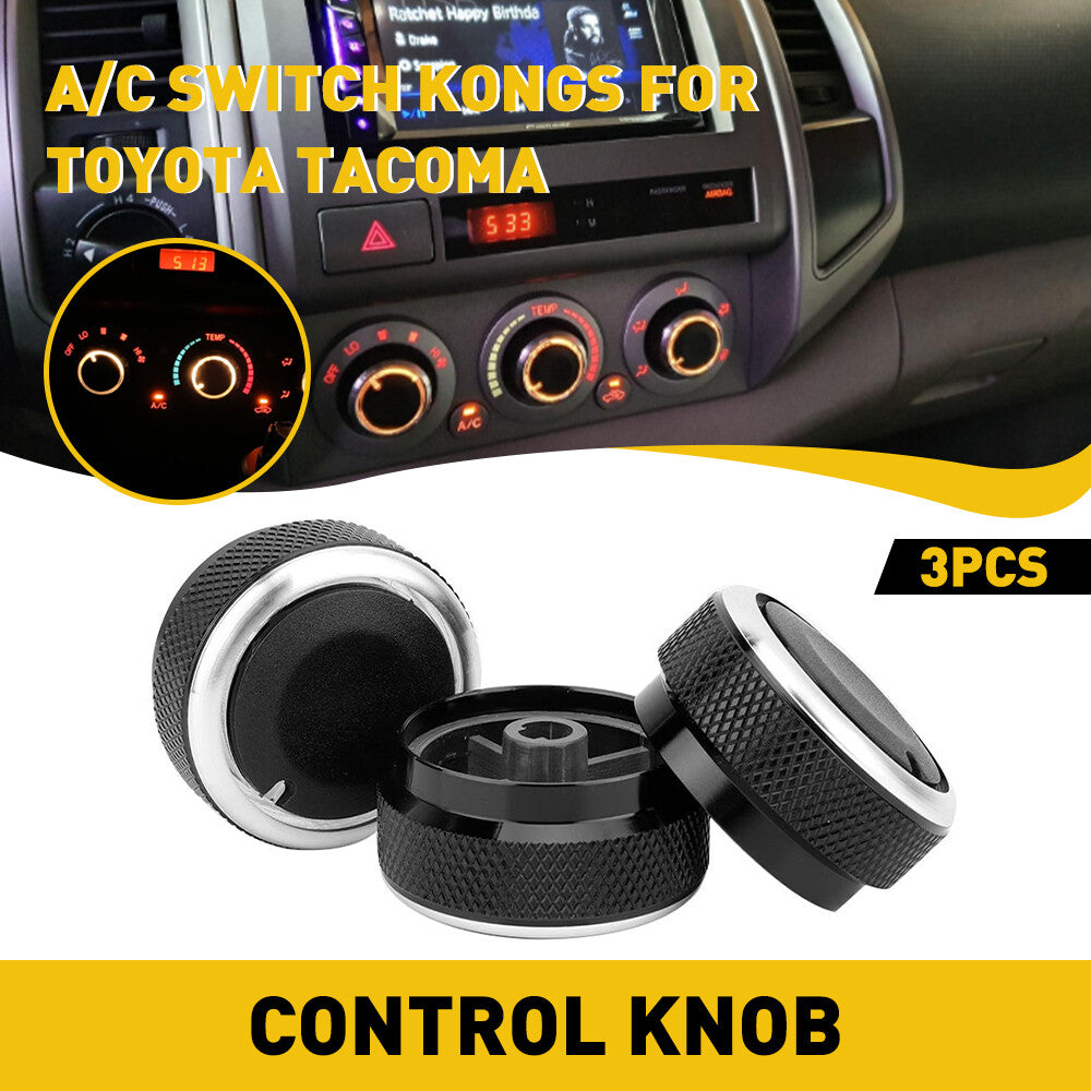 For 2005-2015 for Toyota Tacoma 3X Car Air Condition Switch Control A/C Knob Durable