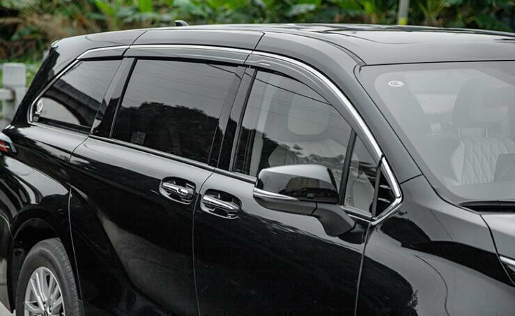 for Toyota for Sienna 2021-2024 Window Visors Sun Rain Guard Deflector W/Chrome Trim