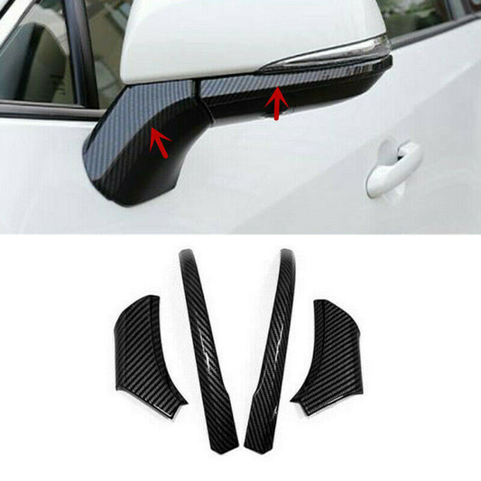 for Toyota for Sienna 2021-2023 Carbon Fiber Rearview Side Mirror Strip Cover Trim