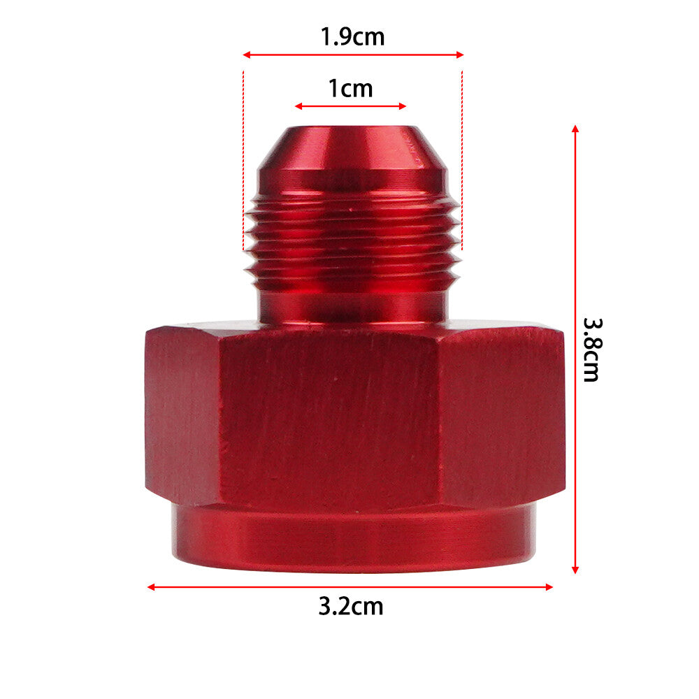 2Pcs 10AN Female to 8AN Male Flare Reducer Fitting Fuel Adapter AN10 to AN8 Red