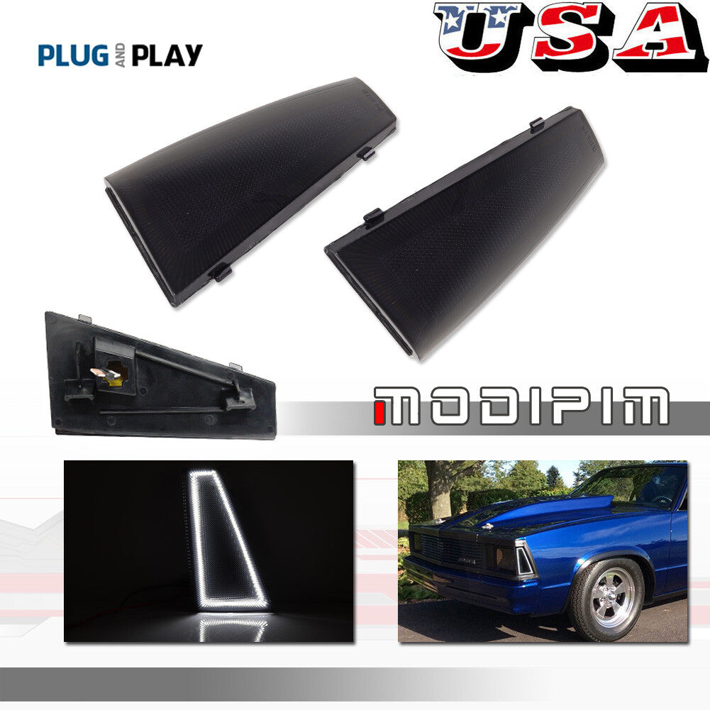 For 80-81 for Chevrolet El Camino and Malibu, smoke-white front side marker lights are required.