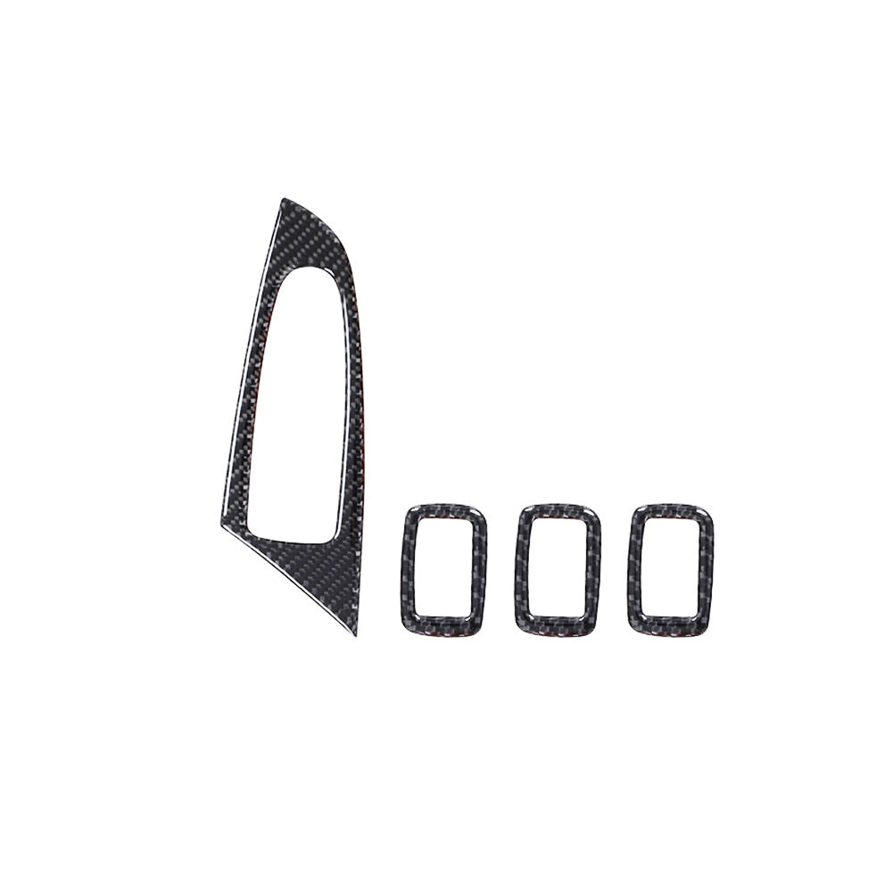 4Pcs Carbon Fiber Window Lift Control Cover Trim for BMW X3 F25 X4 F26 2011-2017