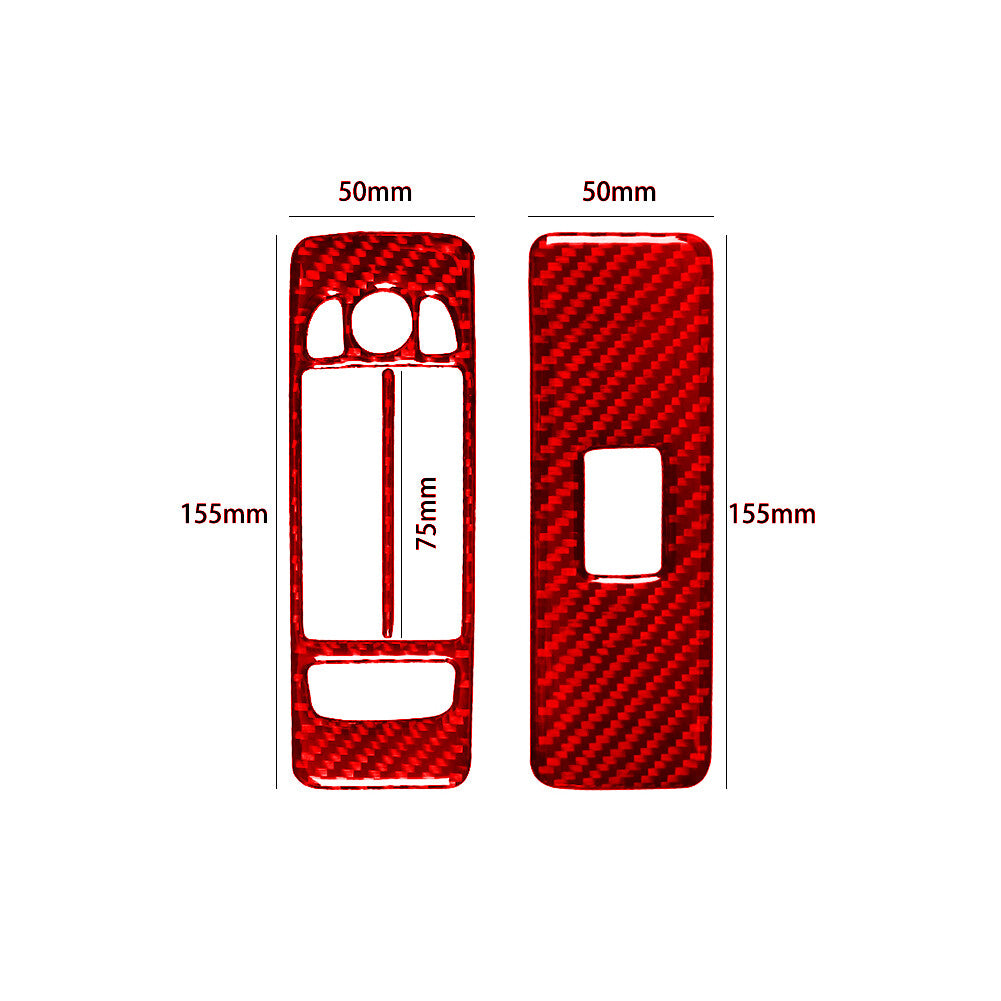 Red Carbon Fiber Power Window Control Trimming for Land Rover Discovery Sport