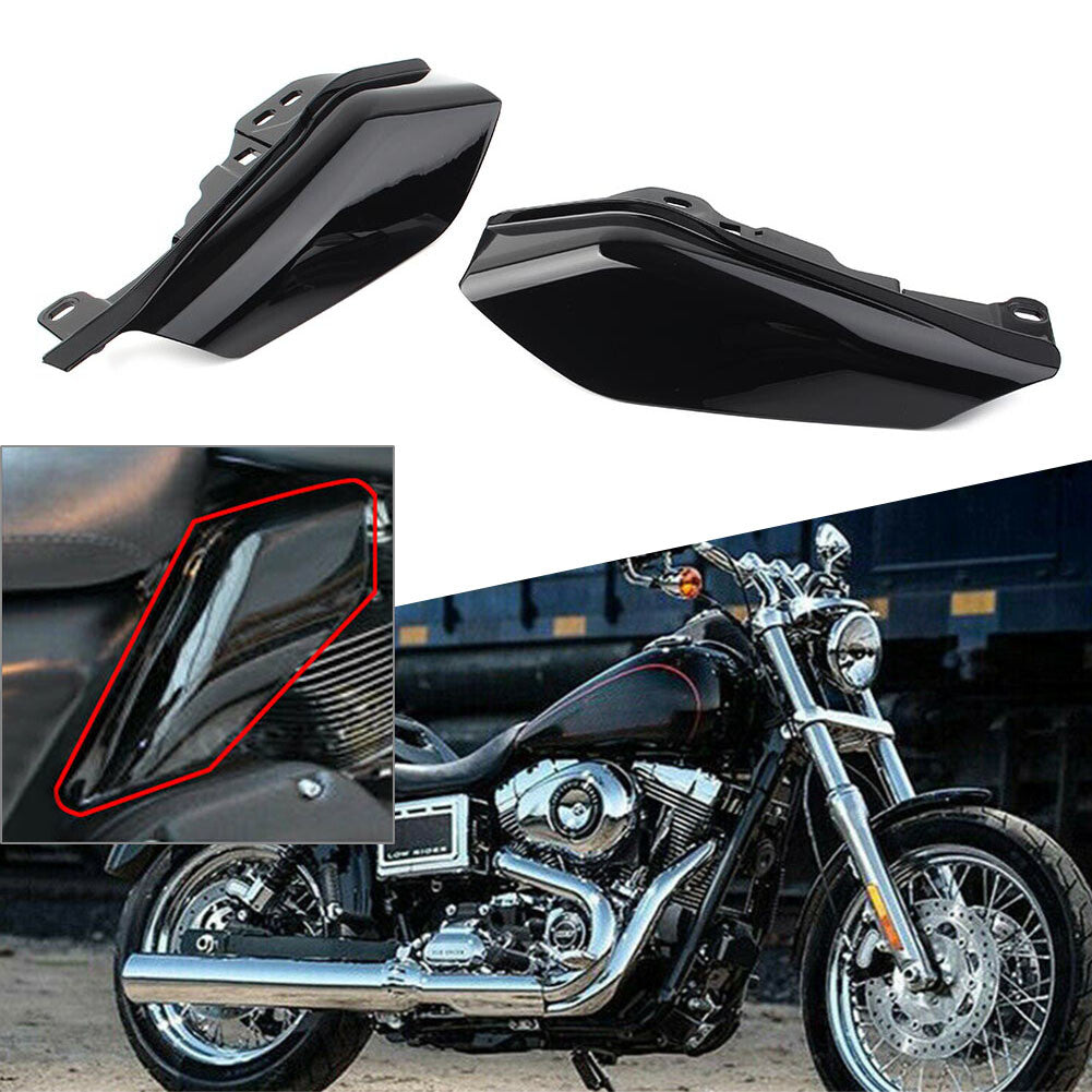 Mid-Frame Air Deflector Wind Heat Shield Trim Vivid Black FIT for Harley Touring