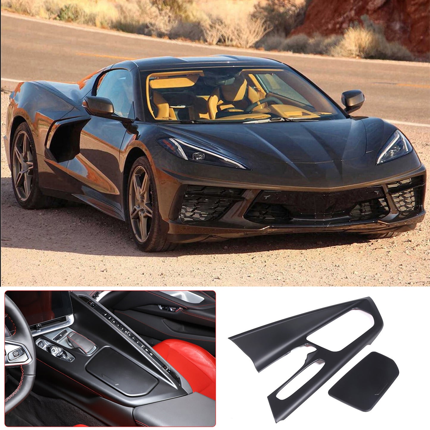 ABS carbon fiber rear vent cover trim for BMW 4 Series 2020-2022