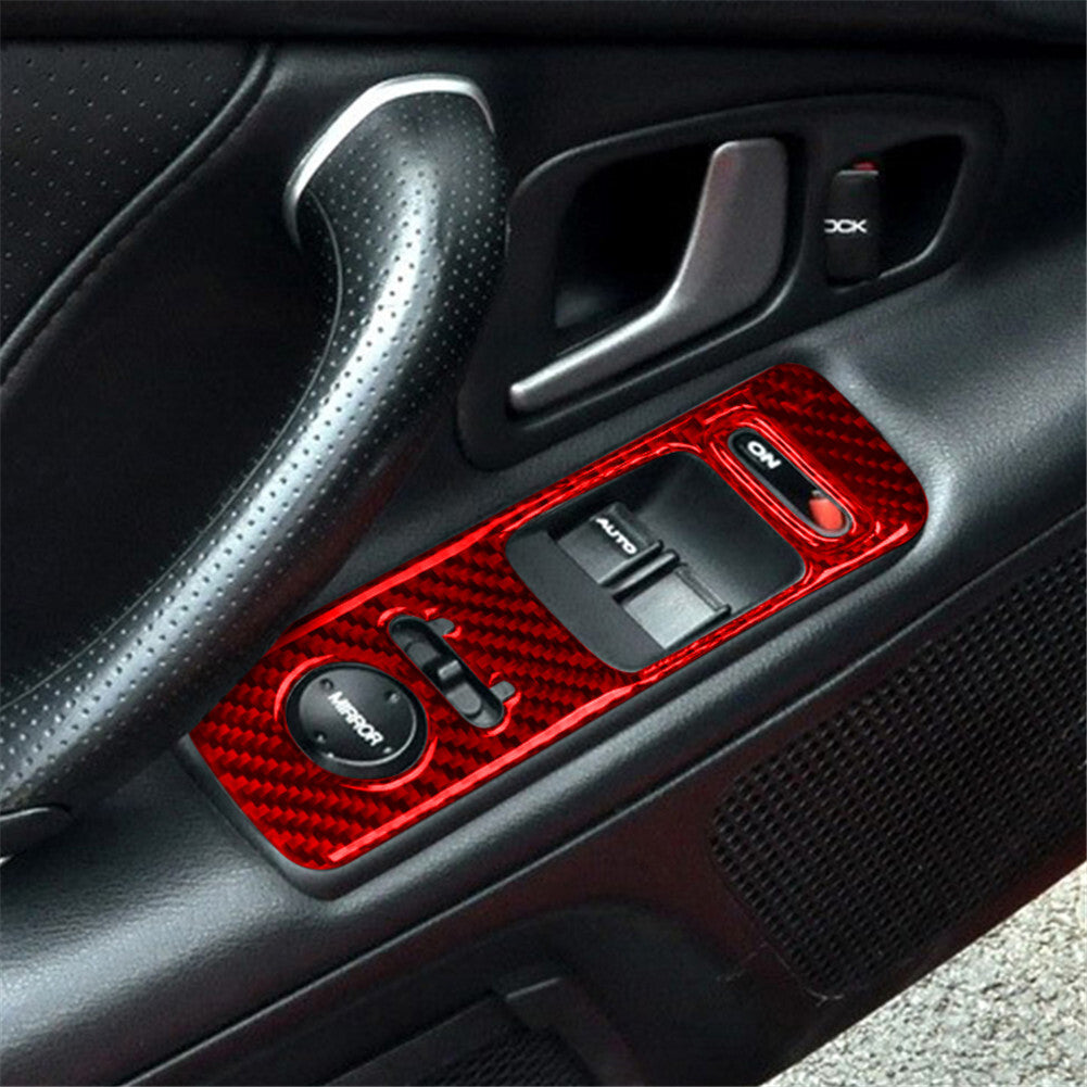Red Carbon Fiber Door Cover Trim Fit for Honda S2000 2004-2009
