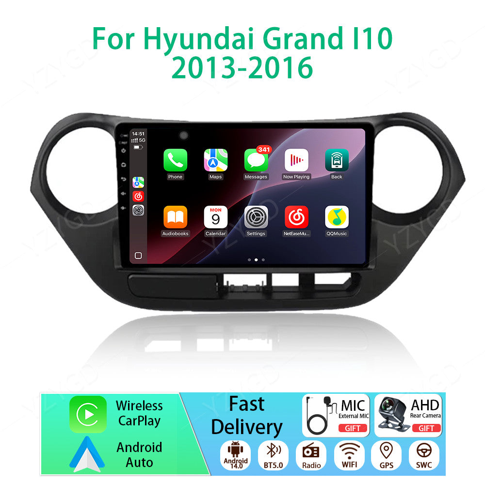 for Hyundai Grand I10 2013-2016 Android CarPlay Car Stereo Radio GPS Multimedia