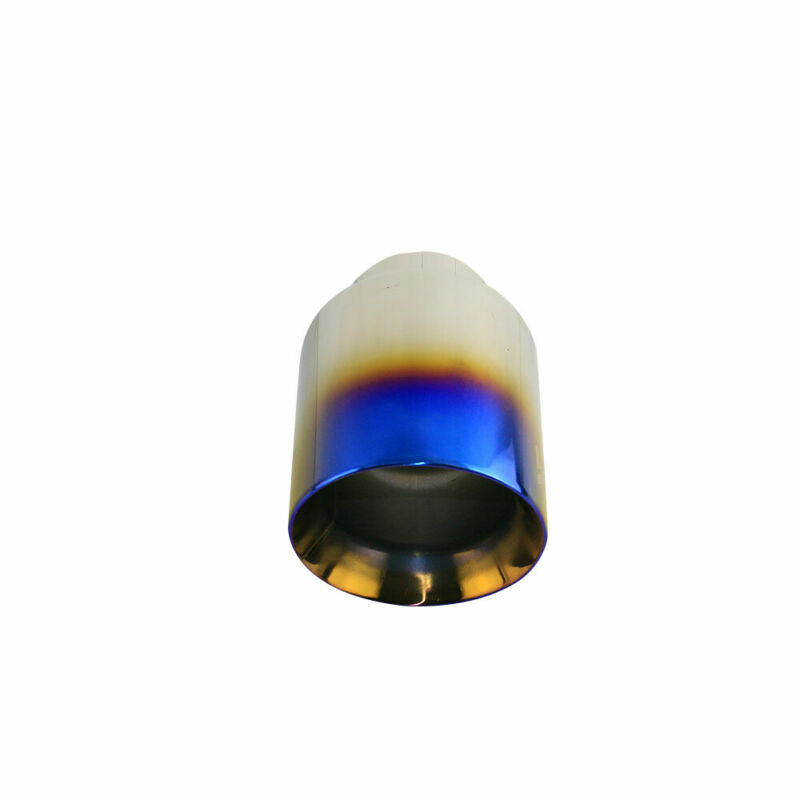 Burnt Blue Universal 2.5'' inlet 4'' outlet Exhaust End Tips Muffler Tips Slant