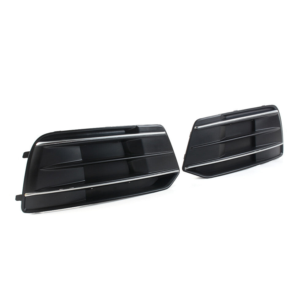 1 Pair Front Bumper Fog Light Grille Grill Cover for Audi Q5 2018-2022
