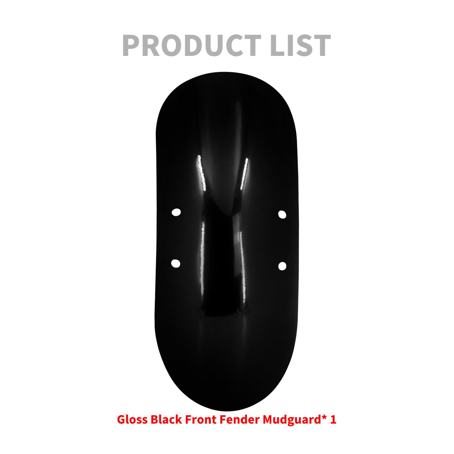 Vivid Black Front Fender Mudguard Cover Fit for Harley Forty Eight 48 1200 10-22