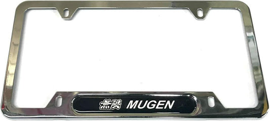 Front and rear license plate frame cover boot for Subaru Chrome 2x