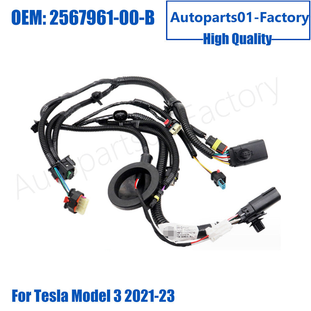 2567961-00-B Front Radiator Support Fan Wiring Harness for Tesla Model 3 2021-23