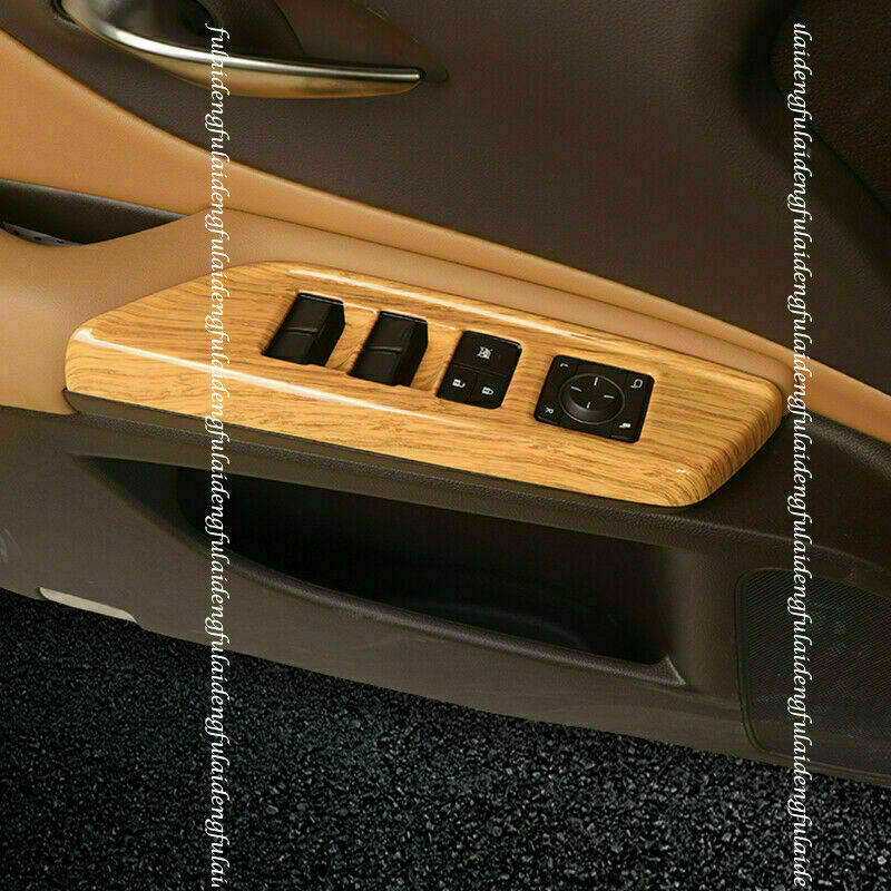 for Lexus ES350/300H 2019-2022 Wood Grain ABS Inner Window Switch Panel Cover 4P