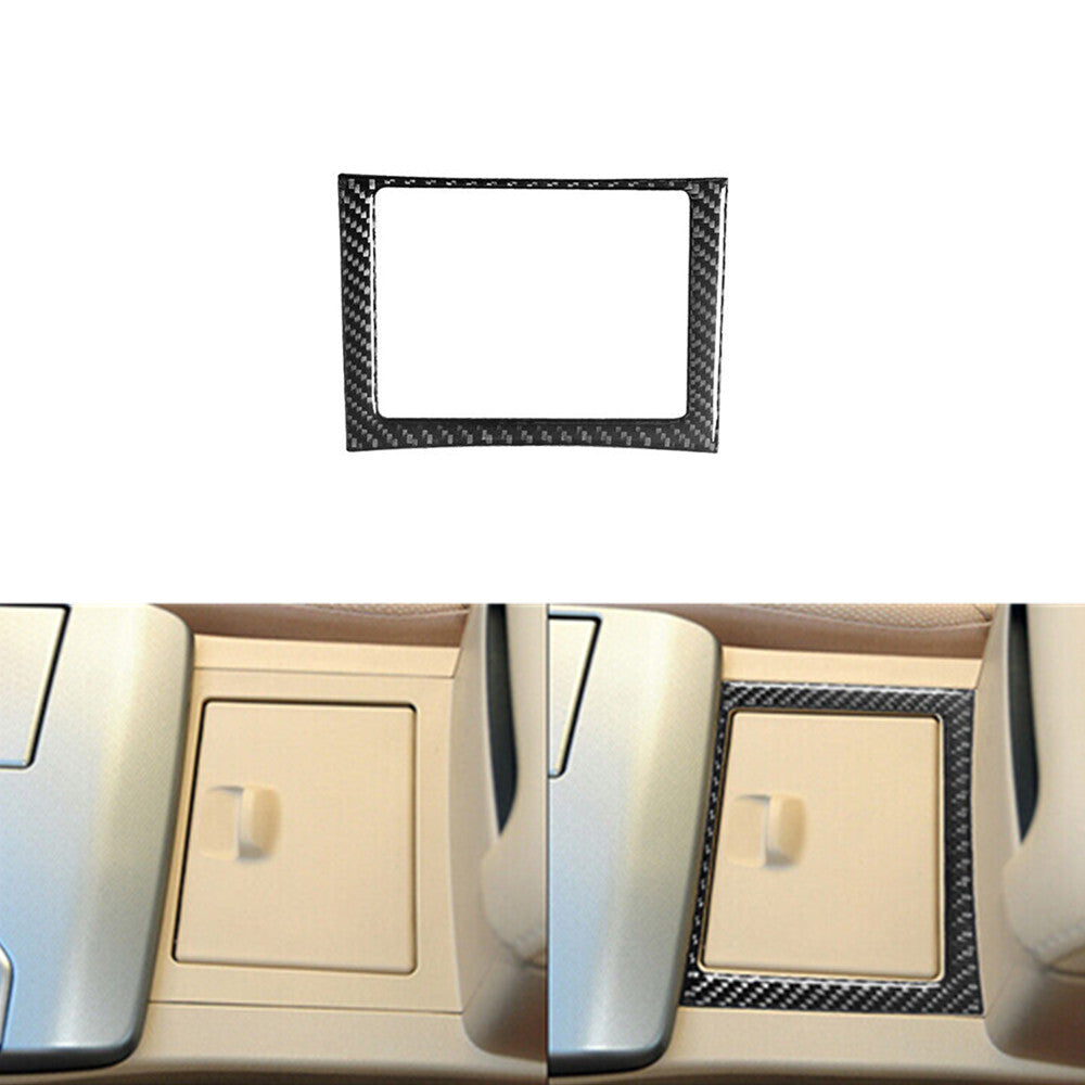 Carbon Fiber Center Console Storage Box Cover Frame Trim for Toyota for Camry 12-14
