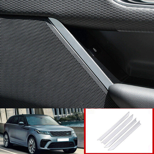 for Range Rover Velar 2018-23 Matt Silver Inner Door Speaker Sound Side Strip 4X