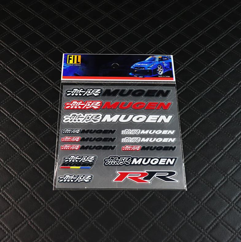 13-Piece Car Reflective Sticker Set, Badges, Decals, Vynil Mugen, for Toyota