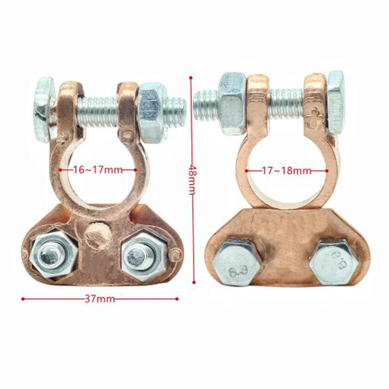 General Motors 16mm-18mm Battery Clip Terminal Connector Copper Pins ¡Á 2
