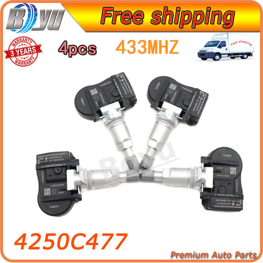 4250C477 4PCS TPMS Tire Pressure Sensor for Mitsubishi ASX for Peugeot ION for Citroen