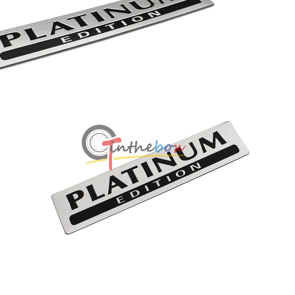 Aluminum Platinum Edition Car SUV Rear Fender Trunk Sticker Badge Sticker