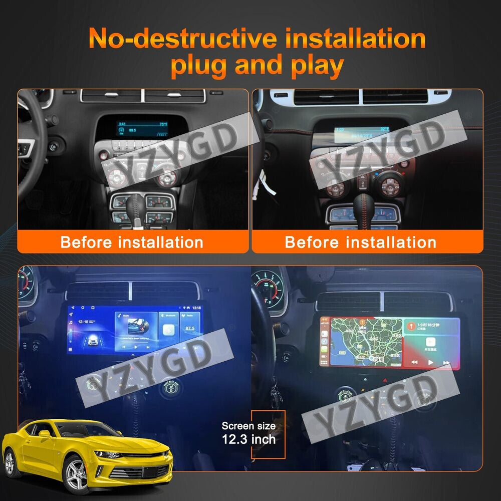 for Chevrolet Camaro 2010-2015 Car Radio Android 2Din Receiver GPS 128GB Screen