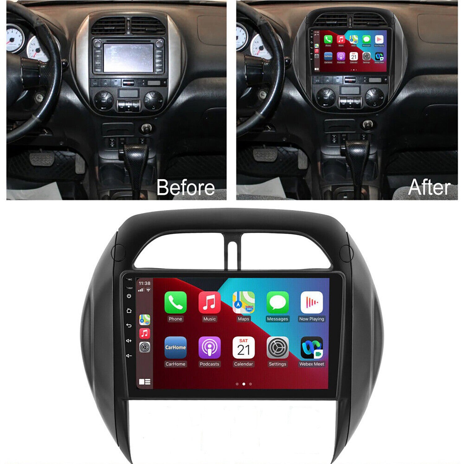 1 set Car Stereo Radio for Toyota RAV4 2003-2006 9 2G 32G Carplay Android 12