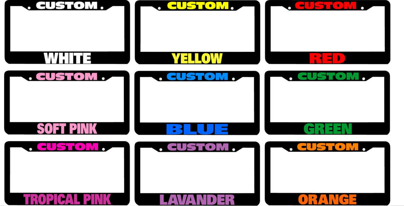 piece car license plate frame cover rear boot, 1 custom color for Mazda