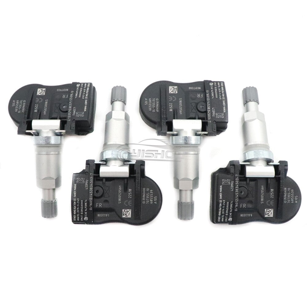 4Pcs 6855539 TPMS for BMW 2 3 4 Series i3 i8 X1 X2 X5 TIRE PRESSURE SENSOR