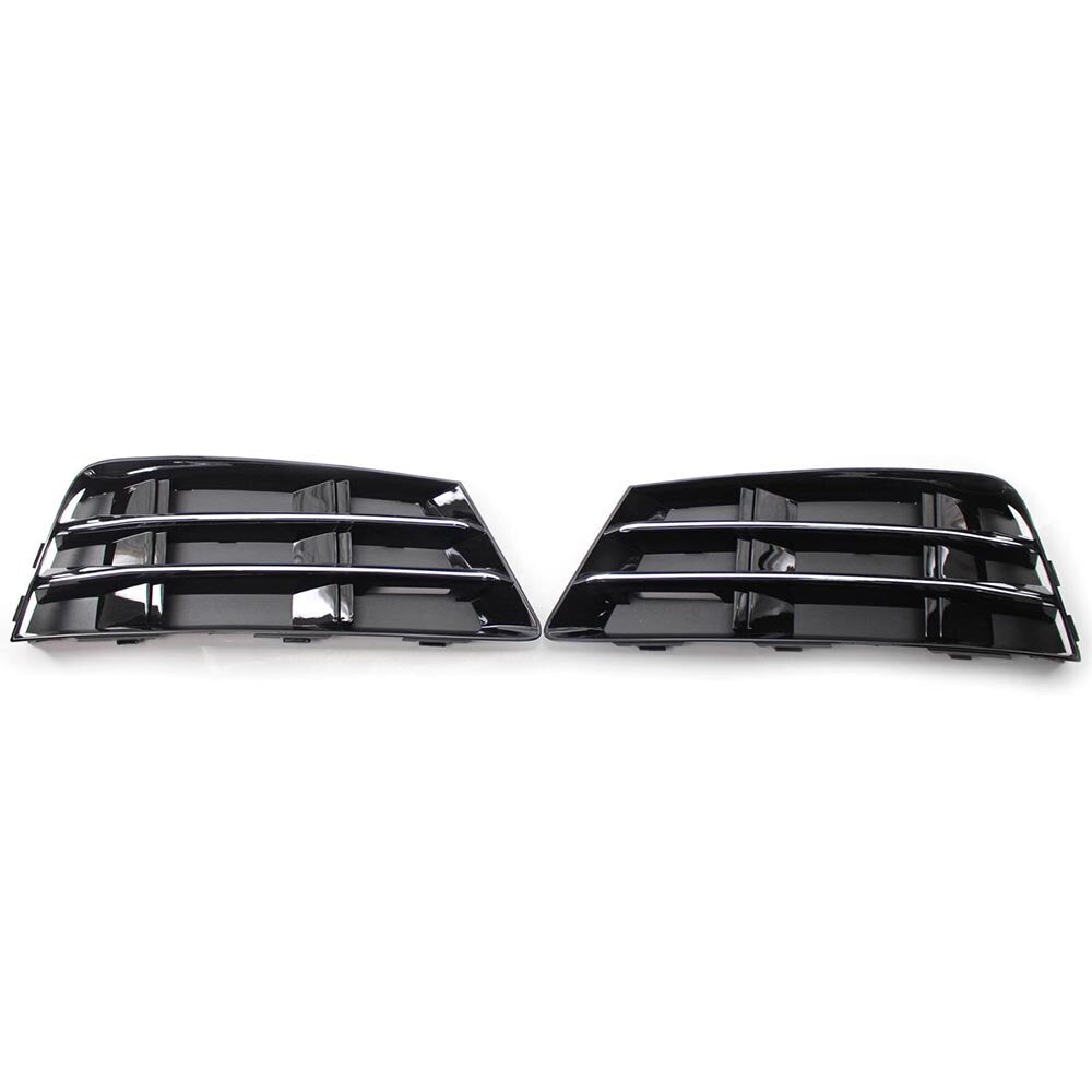 Car Right Front Bumper Fog Light Lamp Grilles for Audi A4 B9 2016-2018