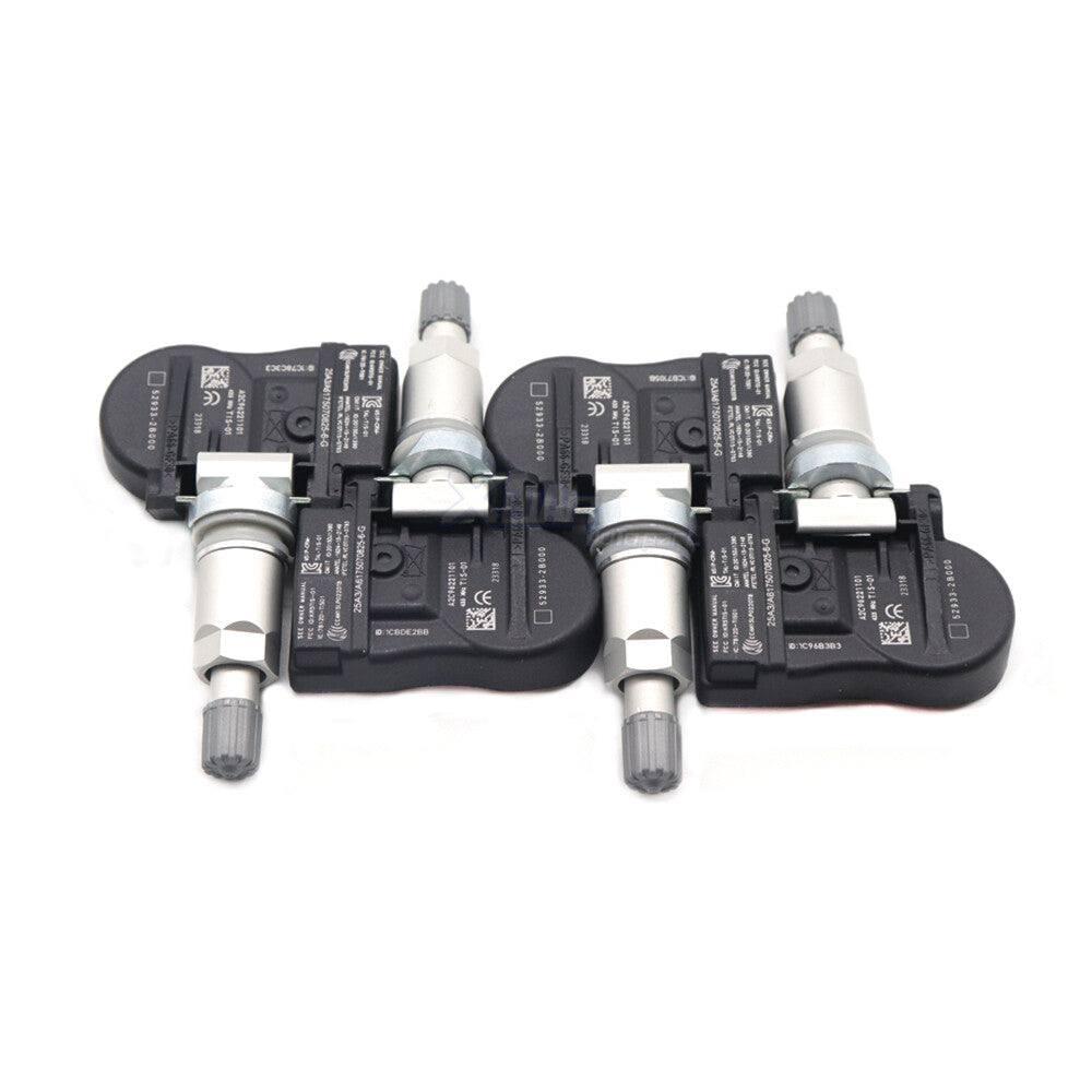 4-pack Tire Pressure Sensor (TPMS) Monitoring System 52933-2B000, new, suitable for Hyundai and for Kia .